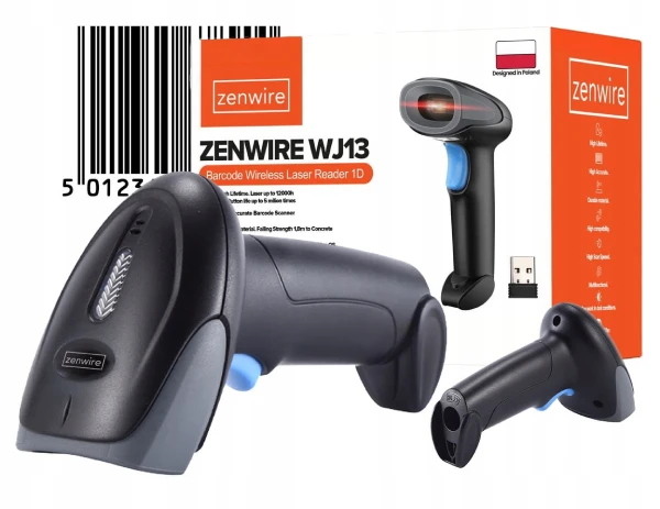 EAN brūkšninių kodų skaitytuvas USB belaidis 1D rankinis Zenwire