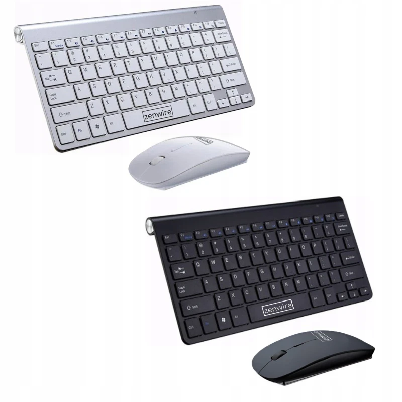 KLAWIATURA I MYSZKA BEZPRZEWODOWA MYSZ ZESTAW USB MINI SLIM do laptopa TV PC Zenwire WLK-621